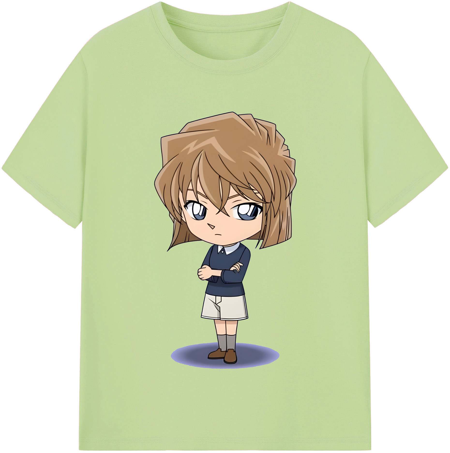 （画像用） 名探偵コナン 灰原 哀 はいばら あい Detective Conan Anita Hailey、Vi Graythorn Haibara Ai 綿100％半袖Tシャツ（フロントプリント）